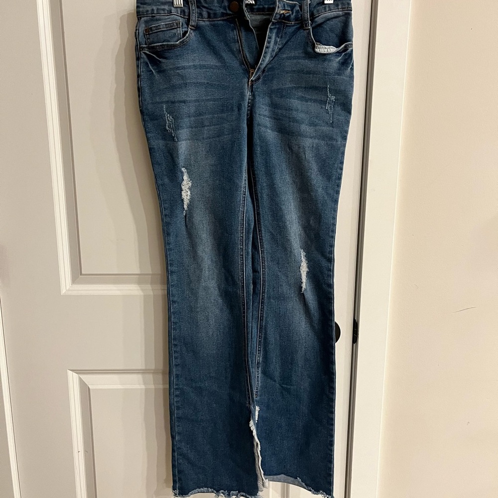 Women's Blue Distressed Jeans